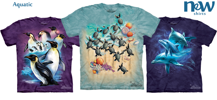  Novelty EveryWear:  Three aquatic t-shirts available now!