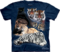 Big Cat Collage T-Shirt available now from Novelty EveryWear
